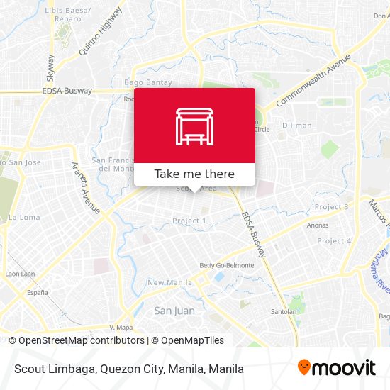 Scout Limbaga, Quezon City, Manila map