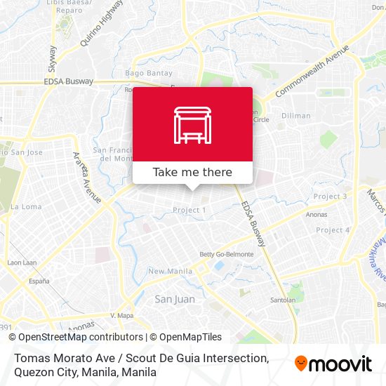 Tomas Morato Ave / Scout De Guia Intersection, Quezon City, Manila map
