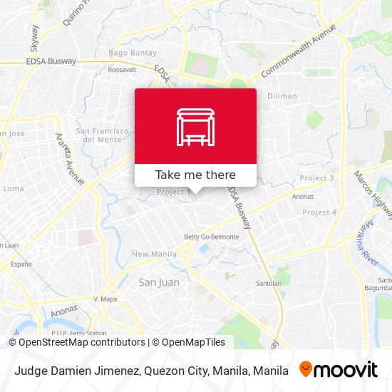 Judge Damien Jimenez, Quezon City, Manila map