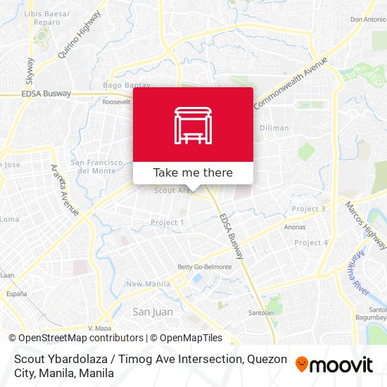 Scout Ybardolaza / Timog Ave Intersection, Quezon City, Manila map