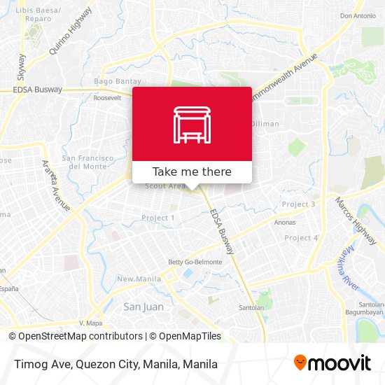 Timog Ave, Quezon City, Manila map