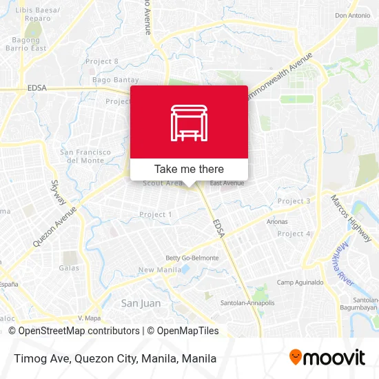 Timog Ave, Quezon City, Manila map