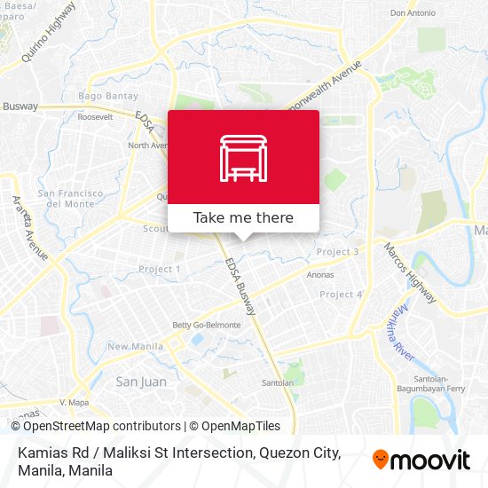 Kamias Rd / Maliksi St Intersection, Quezon City, Manila map