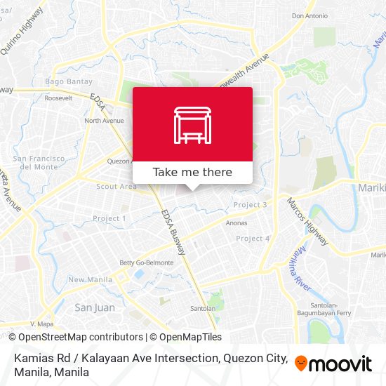 Kamias Rd / Kalayaan Ave Intersection, Quezon City, Manila map
