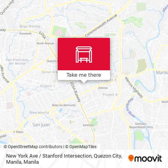 New York Ave / Stanford Intersection, Quezon City, Manila map