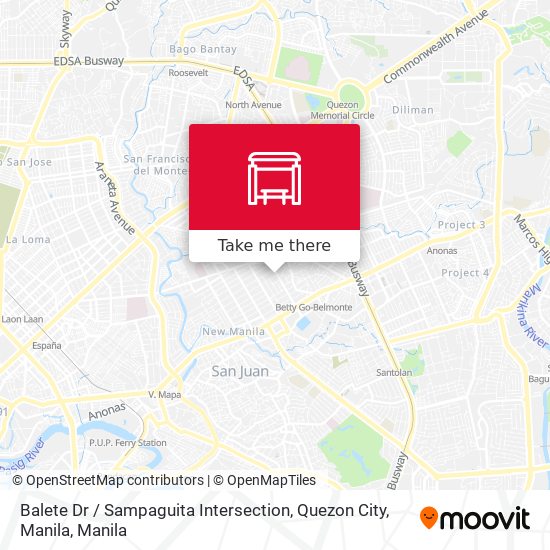 Balete Dr / Sampaguita Intersection, Quezon City, Manila map