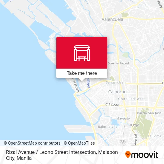 Rizal Avenue / Leono Street Intersection, Malabon City map