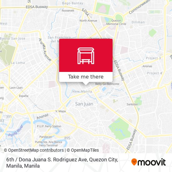 6th / Dona Juana S. Rodriguez Ave, Quezon City, Manila map