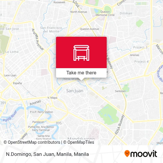 N.Domingo, San Juan, Manila map