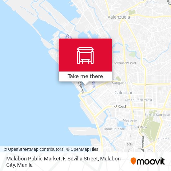 Malabon Public Market, F. Sevilla Street, Malabon City map