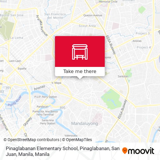Pinaglabanan Elementary School, Pinaglabanan, San Juan, Manila map