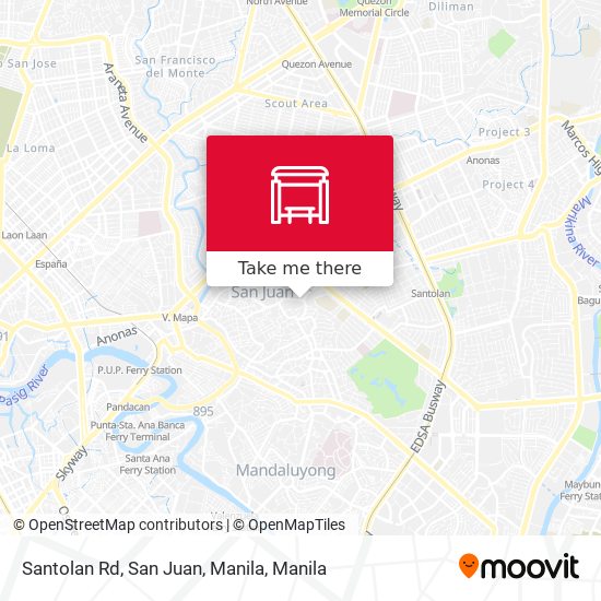 Santolan Rd, San Juan, Manila map