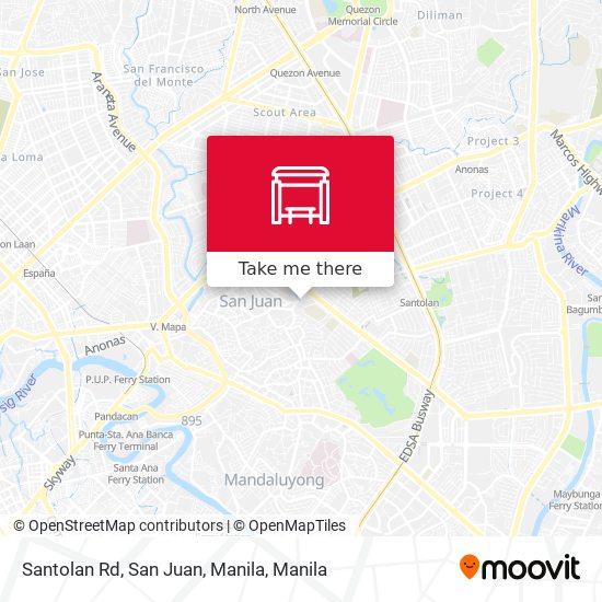 Santolan Rd, San Juan, Manila map