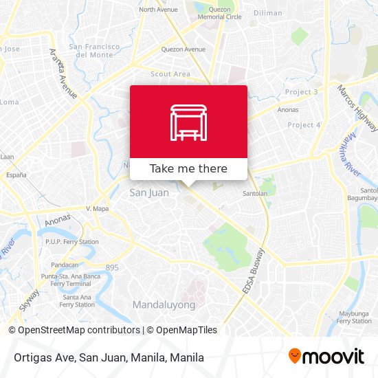 Ortigas Ave, San Juan, Manila map