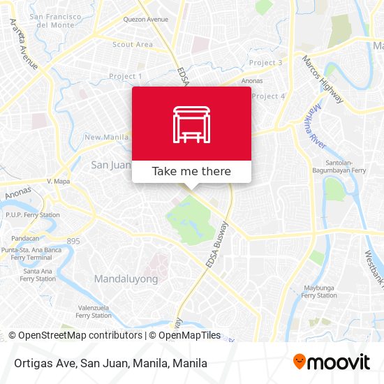 Ortigas Ave, San Juan, Manila map