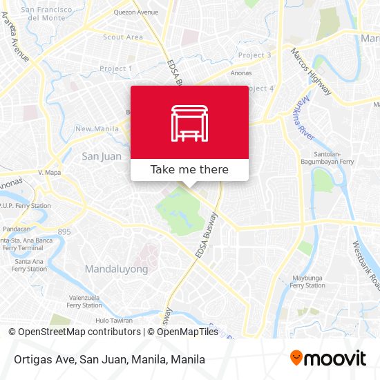 Ortigas Ave, San Juan, Manila map