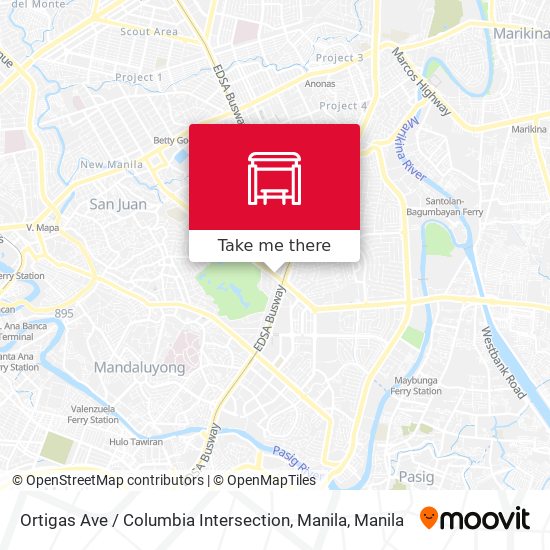 Ortigas Ave / Columbia Intersection, Manila map