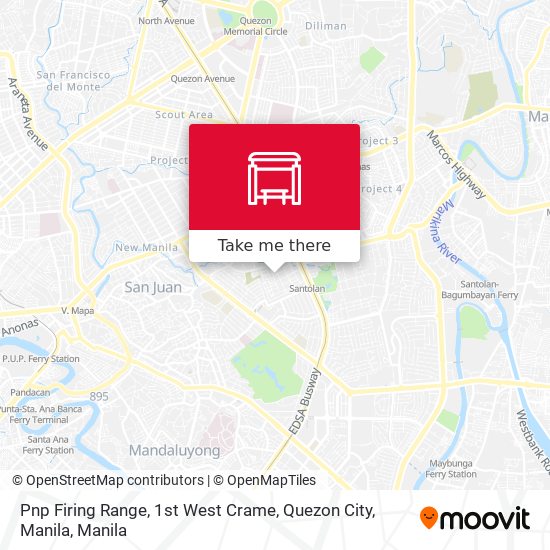 Pnp Firing Range, 1st West Crame, Quezon City, Manila map