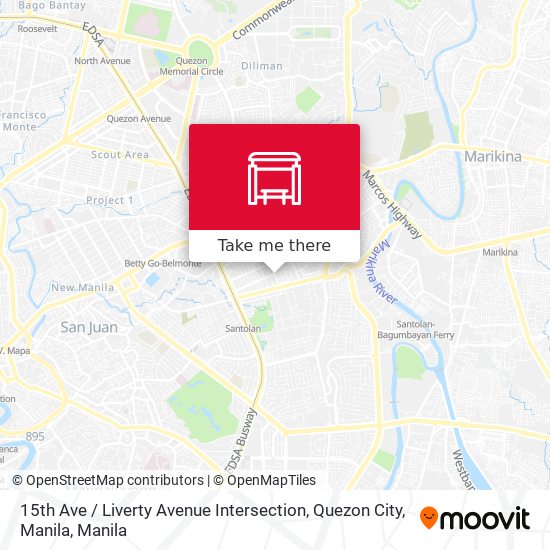 15th Ave / Liverty Avenue Intersection, Quezon City, Manila map