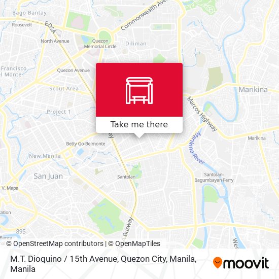 M.T. Dioquino / 15th Avenue, Quezon City, Manila map