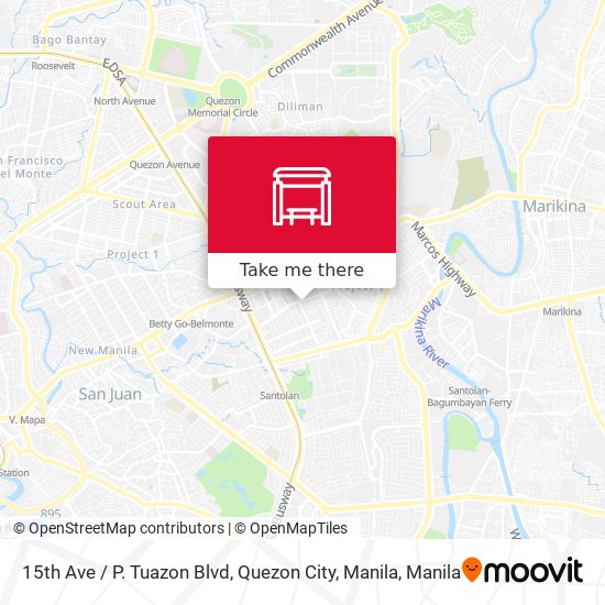 15th Ave / P. Tuazon Blvd, Quezon City, Manila map