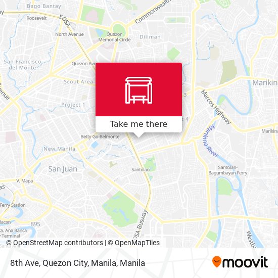 8th Ave, Quezon City, Manila map