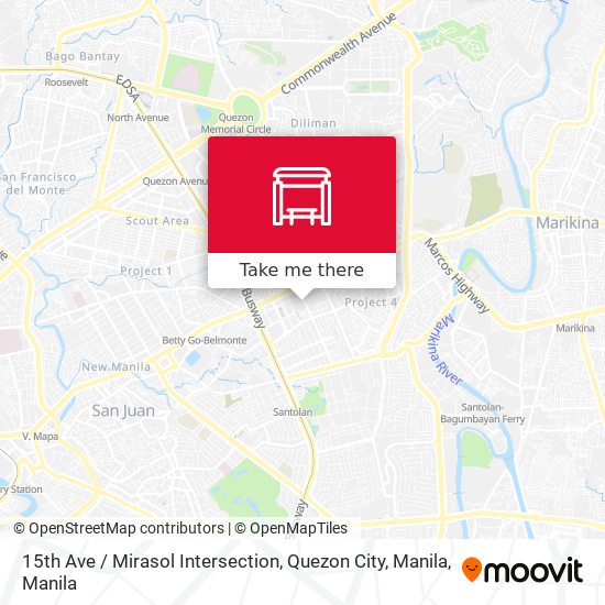 15th Ave / Mirasol Intersection, Quezon City, Manila map