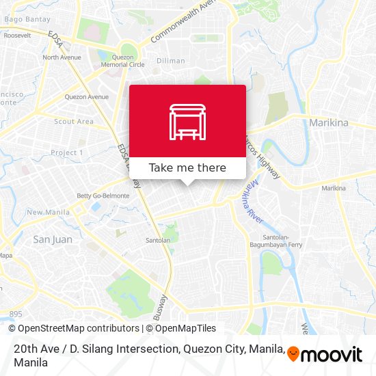 20th Ave / D. Silang Intersection, Quezon City, Manila map