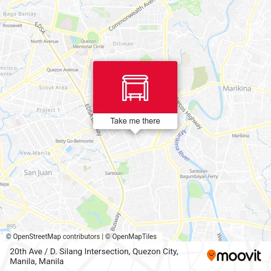20th Ave / D. Silang Intersection, Quezon City, Manila map