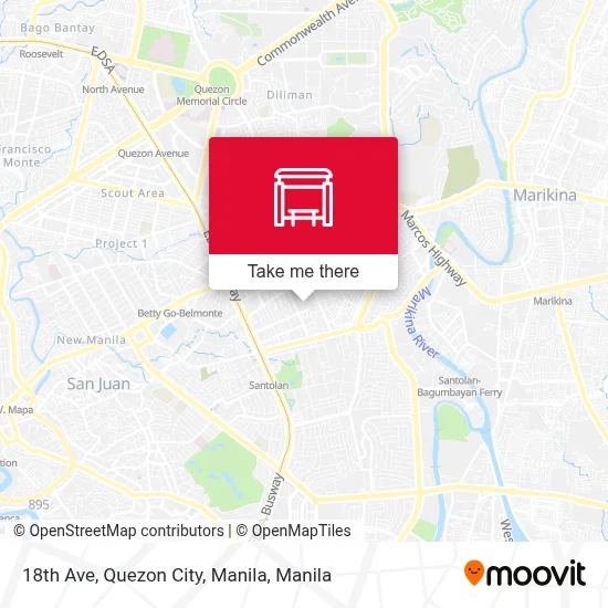 18th Ave, Quezon City, Manila map