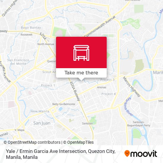 Yale / Ermin Garcia Ave Intersection, Quezon City, Manila map