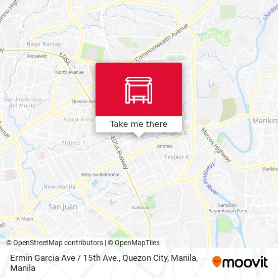 Ermin Garcia Ave / 15th Ave., Quezon City, Manila map