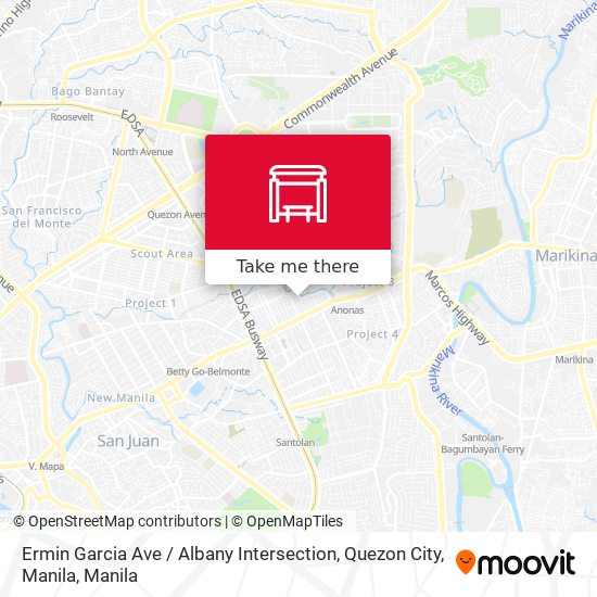 Ermin Garcia Ave / Albany Intersection, Quezon City, Manila map