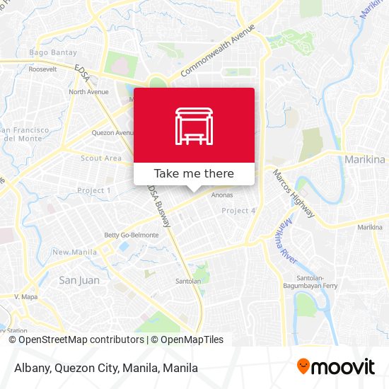 Albany, Quezon City, Manila map