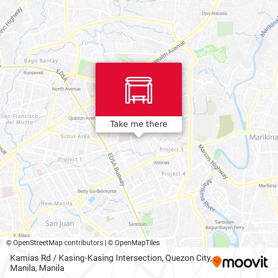 Kamias Rd / Kasing-Kasing Intersection, Quezon City, Manila map