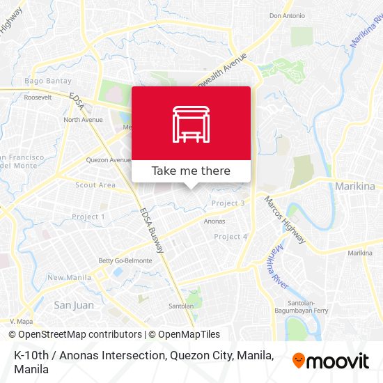 K-10th / Anonas Intersection, Quezon City, Manila map