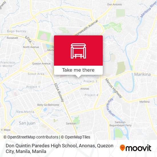Don Quintin Paredes High School, Anonas, Quezon City, Manila map