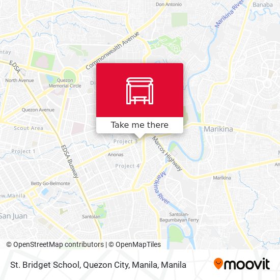 St. Bridget School, Quezon City, Manila map
