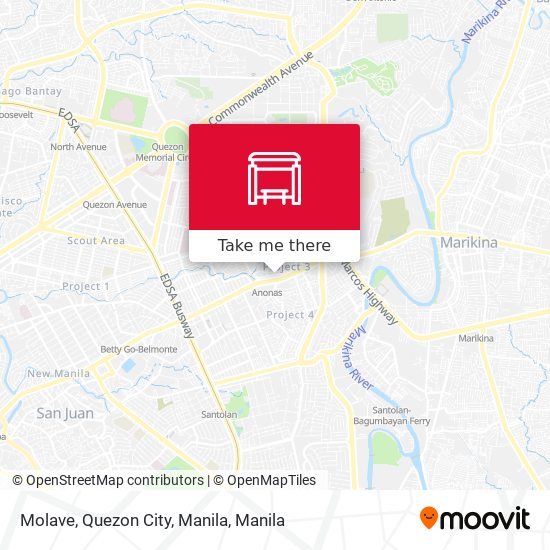 Molave, Quezon City, Manila map