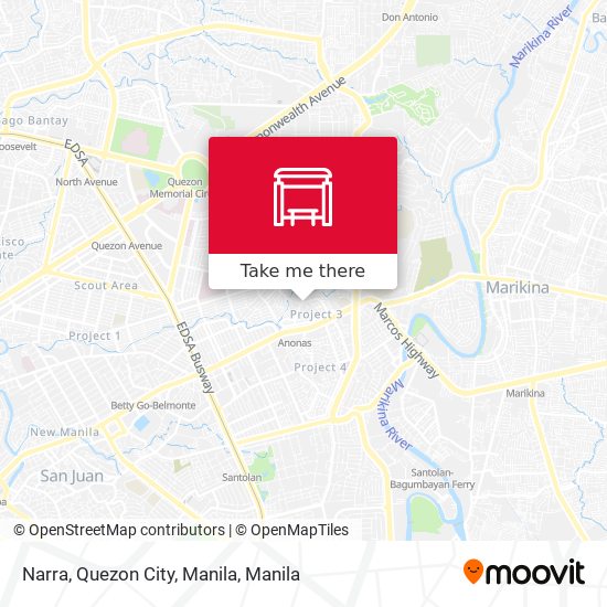 Narra, Quezon City, Manila map