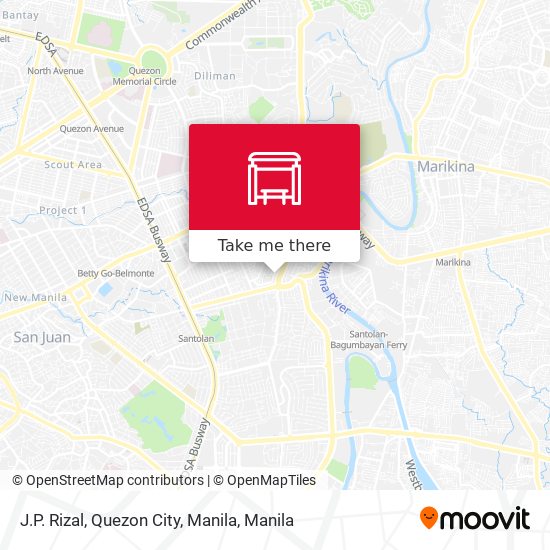 J.P. Rizal, Quezon City, Manila map