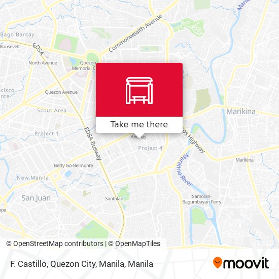 F. Castillo, Quezon City, Manila map