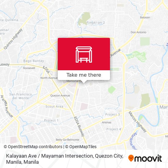 Kalayaan Ave / Mayaman Intersection, Quezon City, Manila map