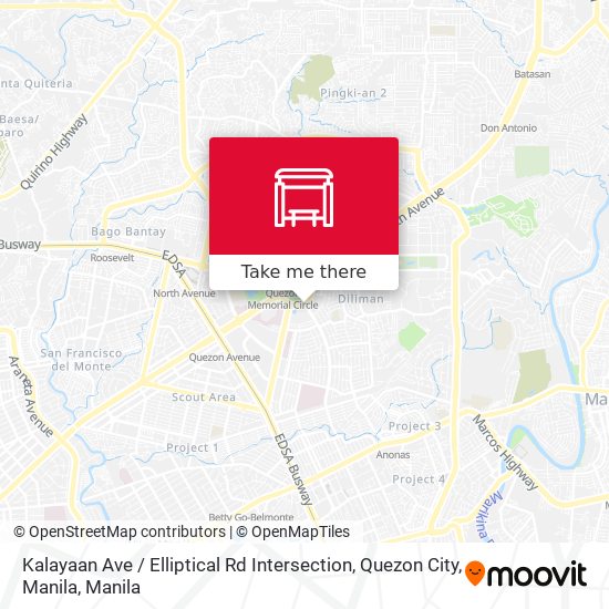 Kalayaan Ave / Elliptical Rd Intersection, Quezon City, Manila map