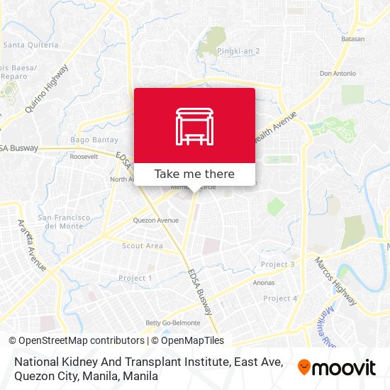 National Kidney And Transplant Institute, East Ave, Quezon City, Manila map