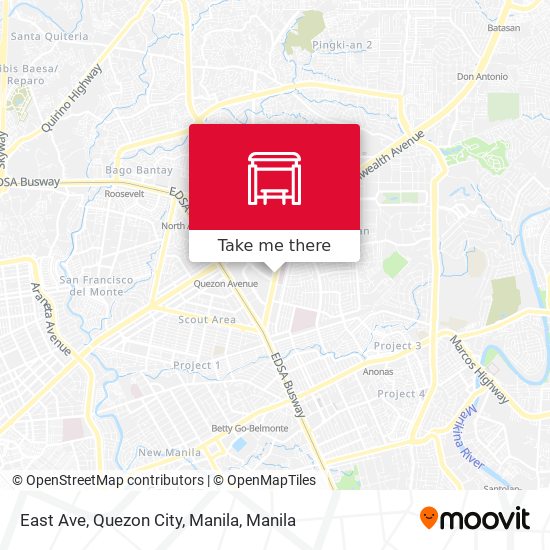 East Ave, Quezon City, Manila map