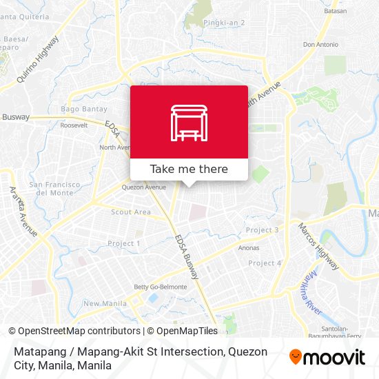Matapang / Mapang-Akit St Intersection, Quezon City, Manila map