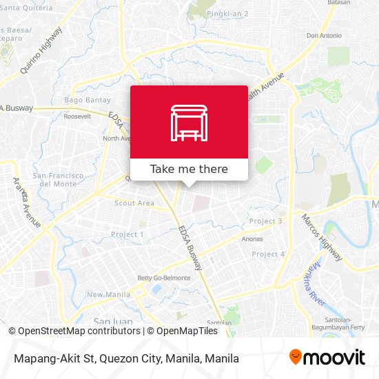 Mapang-Akit St, Quezon City, Manila map