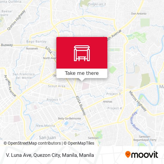V. Luna Ave, Quezon City, Manila map
