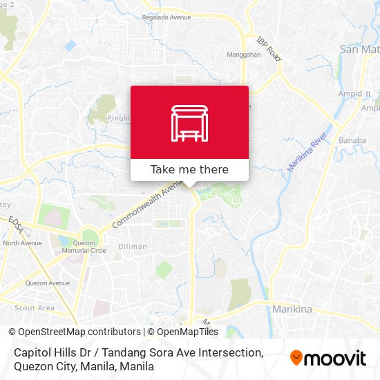 Capitol Hills Dr / Tandang Sora Ave Intersection, Quezon City, Manila map